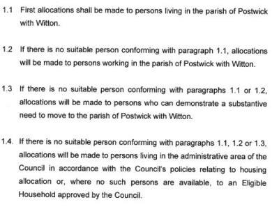 Local letting policy