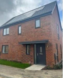 **EXAMPLE** of 2 bed new build Front view